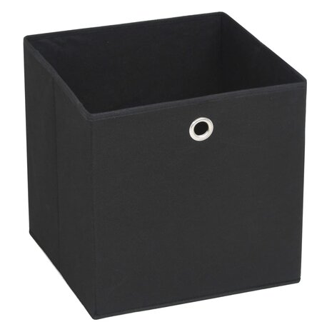 Opbergboxen 4 st 32x32x32 cm nonwoven stof zwart  2