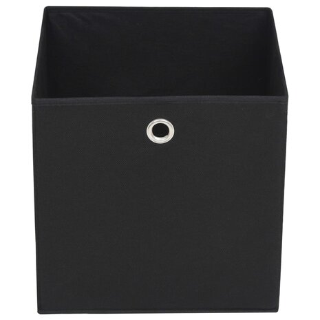 Opbergboxen 4 st 32x32x32 cm nonwoven stof zwart  3