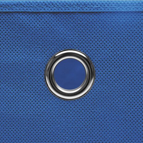 Opbergboxen 10 st 32x32x32 cm stof blauw 4