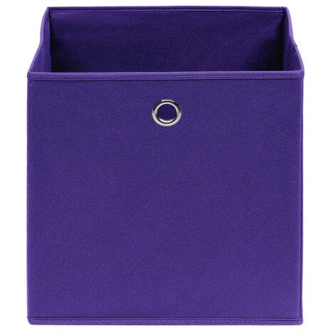 Opbergboxen 10 st 32x32x32 cm stof paars 3