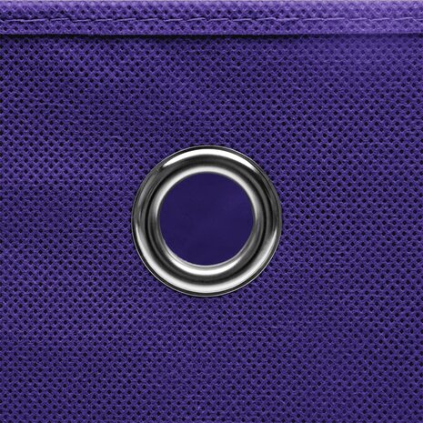 Opbergboxen 10 st 32x32x32 cm stof paars 4