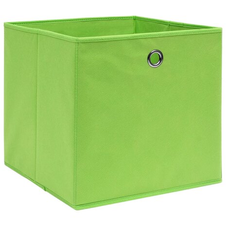 Opbergboxen 10 st 32x32x32 cm stof groen 2