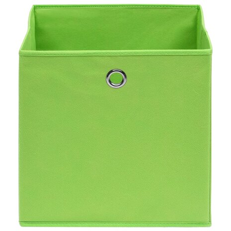 Opbergboxen 10 st 32x32x32 cm stof groen 3