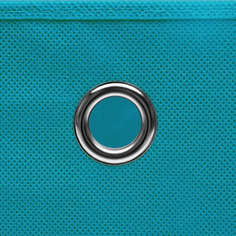 Opbergboxen 10 st 32x32x32 cm stof babyblauw 4