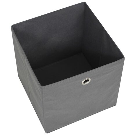 Opbergboxen 10 st 28x28x28 cm nonwoven stof grijs 5