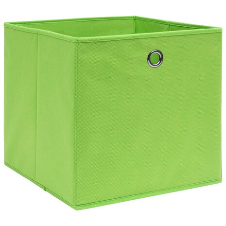 Opbergboxen 10 st 28x28x28 cm nonwoven stof groen 2