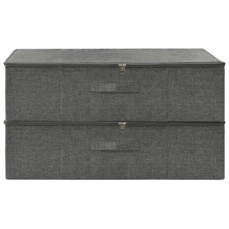 Opbergboxen 2 st 70x40x18 cm stof antracietkleurig 3