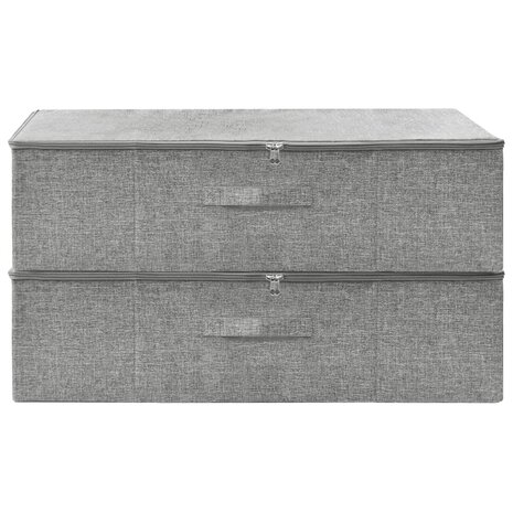 Opbergboxen 2 st 70x40x18 cm stof grijs 3