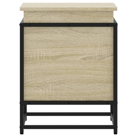 Opbergbox met deksel 40x40x51,5 cm bewerkt hout sonoma eiken 5