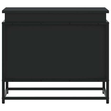 Opbergbox met deksel 60x40x51,5 cm bewerkt hout zwart 4