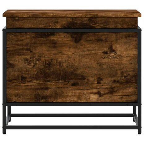 Opbergbox met deksel 60x40x51,5 cm bewerkt hout gerookt eiken 4