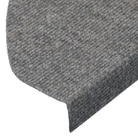 Trapmatten zelfklevend 15 st 65x22,5x3,5 cm grijs 7