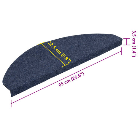 Trapmatten zelfklevend 15 st 65x22,5x3,5 cm blauw 8