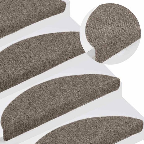 Trapmatten zelfklevend 10 st 56x17x3 cm naaldvilt beige 5