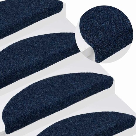 Trapmatten zelfklevend 10 st 56x17x3 cm naaldvilt marineblauw 5