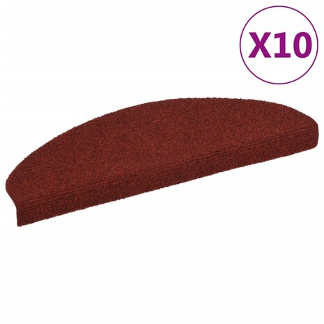Trapmatten zelfklevend 10 st 65x21x4 cm naaldvilt rood 1