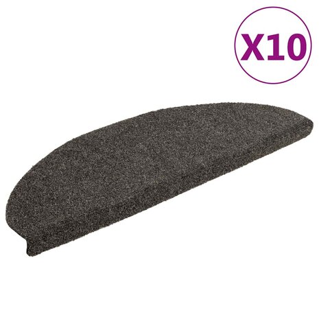 Trapmatten zelfklevend 10 st 65x21x4 cm naaldvilt antraciet 1