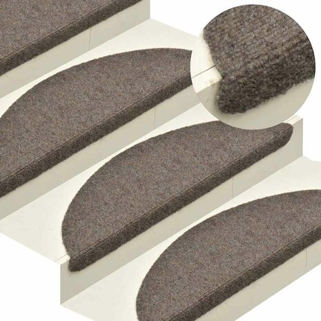 Trapmatten zelfklevend 5 st 65x21x4 cm naaldvilt crèmekleurig 1