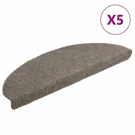 Trapmatten zelfklevend 5 st 65x21x4 cm naaldvilt crèmekleurig 2