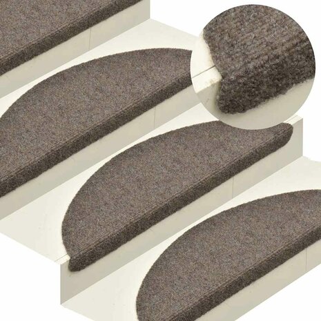 Trapmatten zelfklevend 10 st 65x21x4 cm naaldvilt crèmekleurig 1