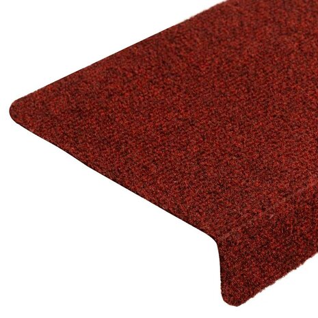 Trapmatten 10 st 65x21x4 cm naaldvilt bordeauxrood 6