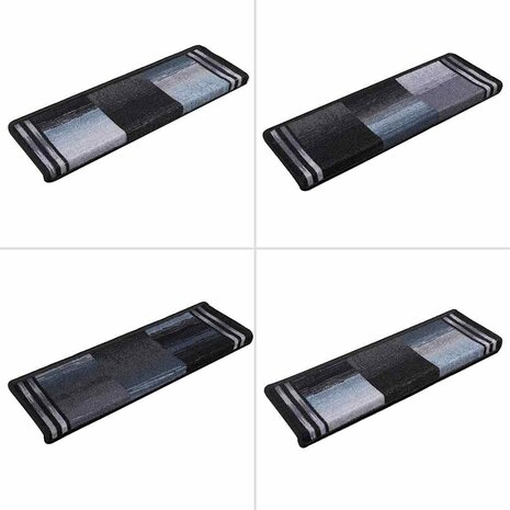 Trapmatten zelfklevend 5 st 65x21x4 cm zwart en grijs 6