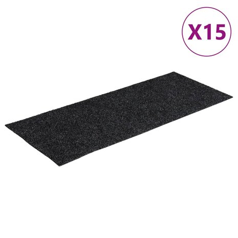 15 st Trapmatten zelfklevend rechthoekig 60x25 cm grijs 2