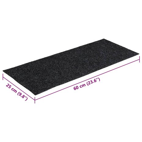 15 st Trapmatten zelfklevend rechthoekig 60x25 cm grijs 8