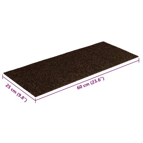15 st Trapmatten zelfklevend rechthoekig 60x25 cm bruin 8