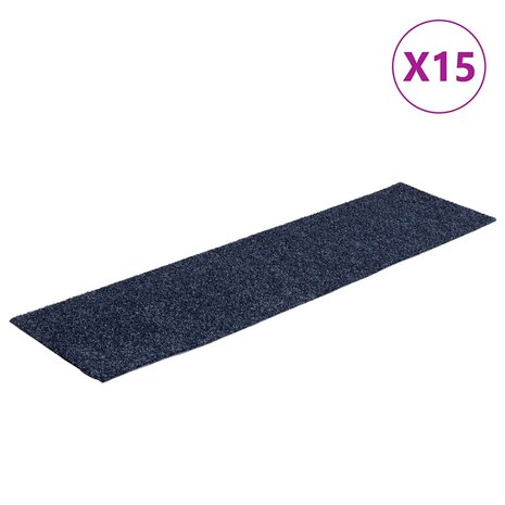 15 st Trapmatten zelfklevend rechthoekig 76x20 cm grijsblauw 2