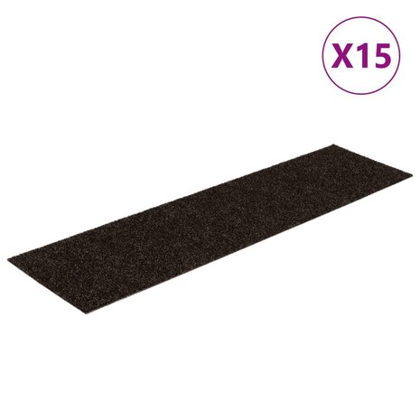 15 st Trapmatten zelfklevend rechthoekig 76x20 cm donkerbruin 2