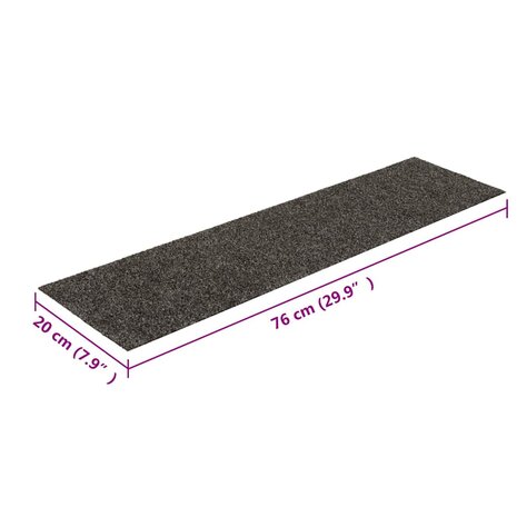 Trapmatten zelfklevend 15 st rechthoekig 76x20 cm antraciet 8