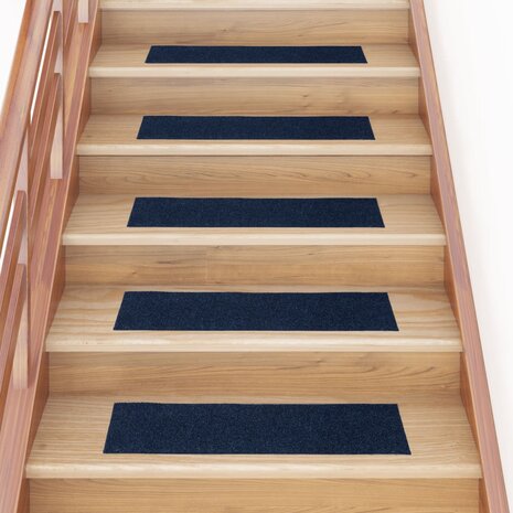 15 st Trapmatten zelfklevend rechthoekig 76x20 cm blauw 1