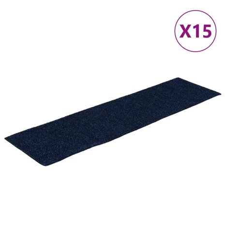 15 st Trapmatten zelfklevend rechthoekig 76x20 cm blauw 2
