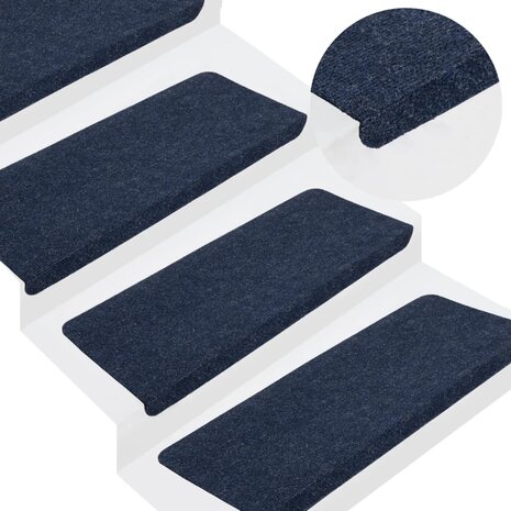 Trapmatten zelfklevend 15 st 65x24,5x3,5 cm blauw 1