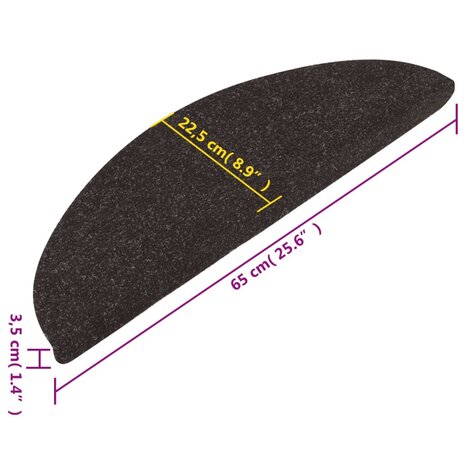 Trapmatten zelfklevend 10 st 65x22,5x3,5 cm zwart 8