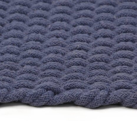 Vloerkleed rechthoekig 120x180 cm katoen marineblauw 3