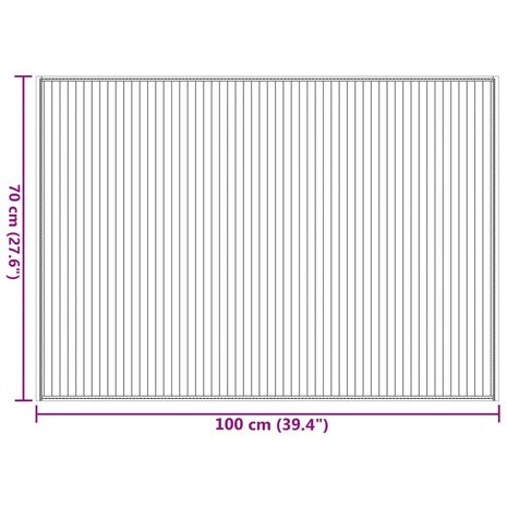 Vloerkleed rechthoekig 70x100 cm bamboe bruin 8