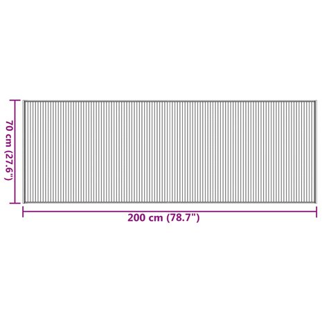 Vloerkleed rechthoekig 70x200 cm bamboe bruin 8