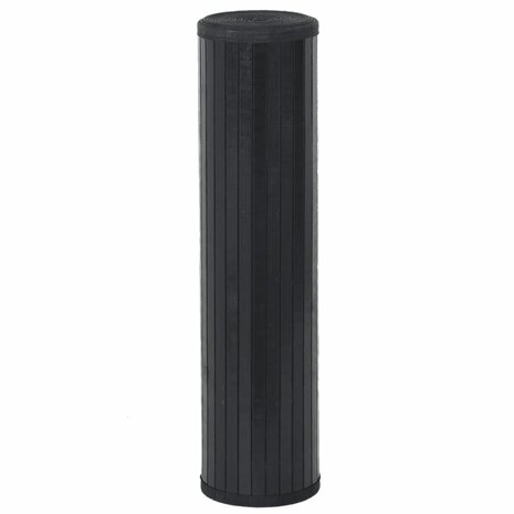 Vloerkleed rechthoekig 80x1000 cm bamboe zwart 3