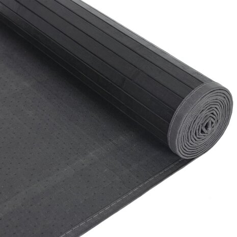 Vloerkleed rechthoekig 80x1000 cm bamboe zwart 5