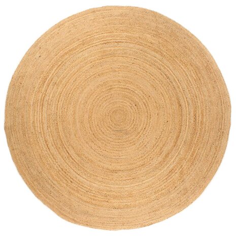 Tapijt rond 210 cm gevlochten jute 1