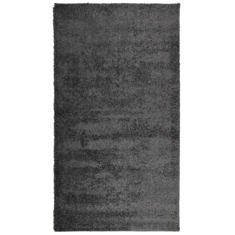 Vloerkleed PAMPLONA shaggy hoogpolig modern 60x110 cm antraciet 2