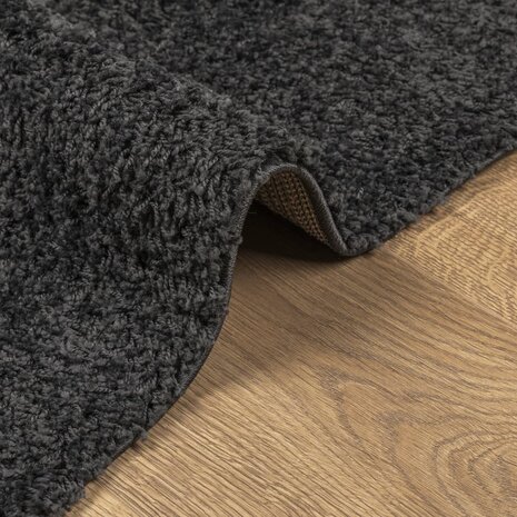 Vloerkleed PAMPLONA shaggy hoogpolig modern 60x110 cm antraciet 6