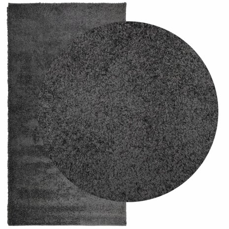 Vloerkleed PAMPLONA shaggy hoogpolig modern 80x150 cm antraciet 3