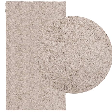 Vloerkleed PAMPLONA shaggy hoogpolig modern 60x110 cm beige 3