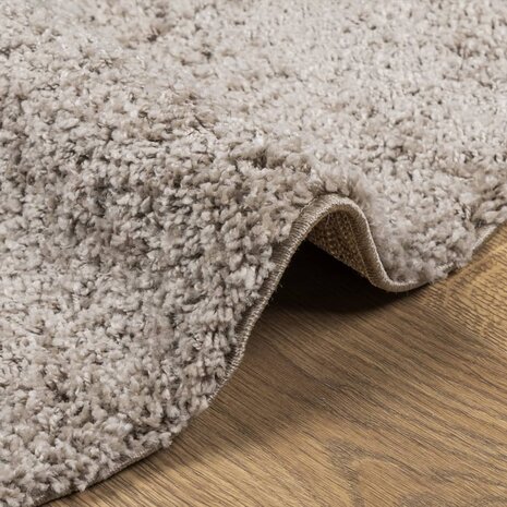 Vloerkleed PAMPLONA shaggy hoogpolig modern Ø 80 cm beige 6