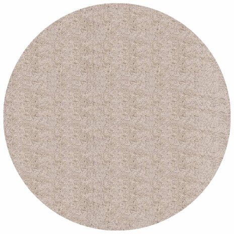 Vloerkleed PAMPLONA shaggy hoogpolig modern Ø 100 cm beige 2