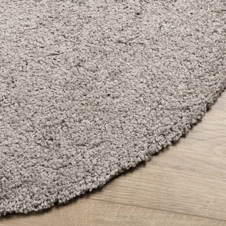 Vloerkleed PAMPLONA shaggy hoogpolig modern Ø 100 cm beige 4