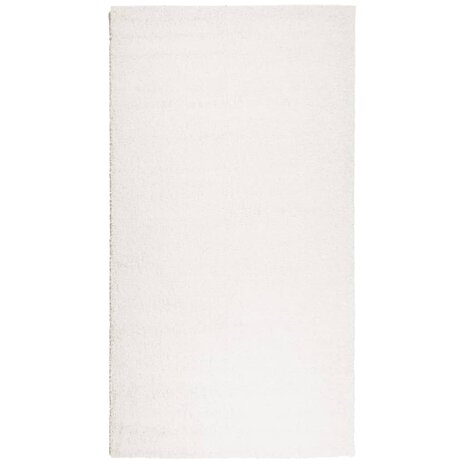 Vloerkleed PAMPLONA shaggy hoogpolig modern 60x110 cm crème 2